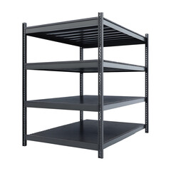 Isolated Industrial Shelving with Transparent Background