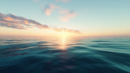 Obraz premium Tranquil Seascape at Sunrise with Gentle Waves