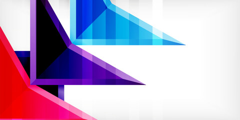 Abstract background color triangles and arrows composition. Vector Illustration For Wallpaper, Banner, Background, Card, Book Illustration, landing page