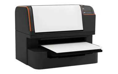 Isolated Label Printer with Clear Background