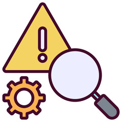 Risk Analysis Icon Outline Color Icon