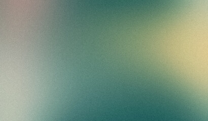 Abstract soft bright color gradient grainy backdrop design background. Smooth green noisy gradient vintage light leaks grainy web banner, poster and website header.
