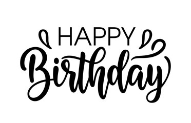 Happy birthday vector lettering for greeting cards, invitations, party banners, and social media posts. Ideal for celebrating birthdays in style with modern typography