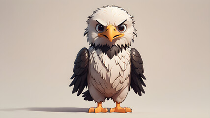 Fototapeta premium Cute Cartoon Eagle Character Design for Wildlife Themes