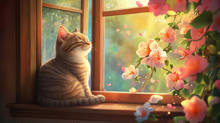 cat in the window