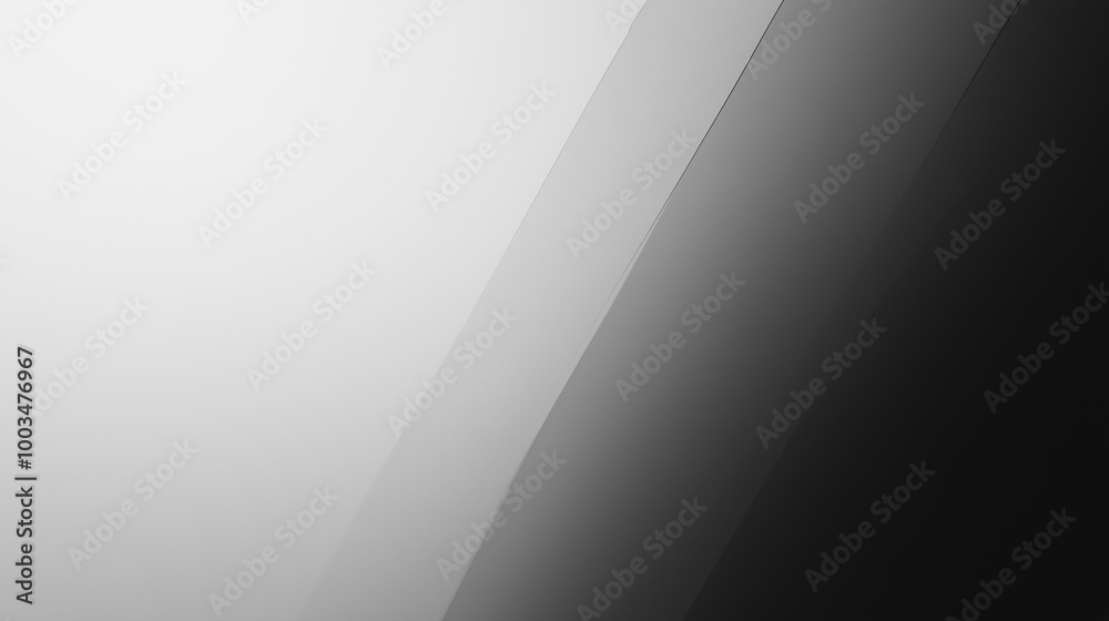 Poster Abstract minimalist background with diagonal lines fading from black to white