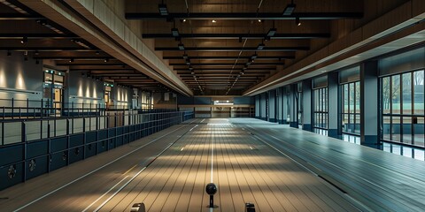 the fencing piste capturing the elegance and precision of the setup