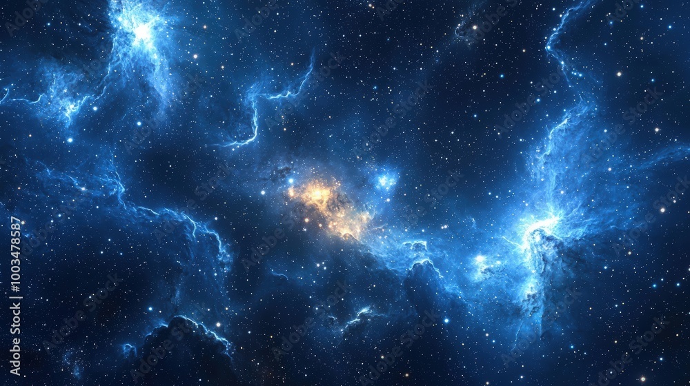 Poster cosmic clouds glow in space