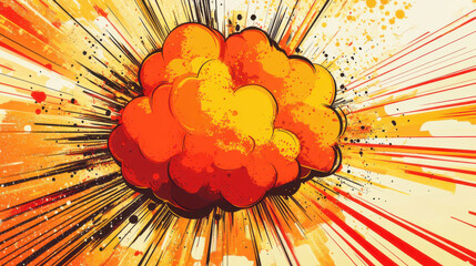Explosion comic halftone style color background