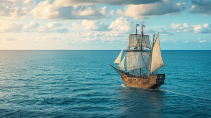 Columbus Day Events, promoting events or activities celebrating Columbus, with copy space, Columbus Day
