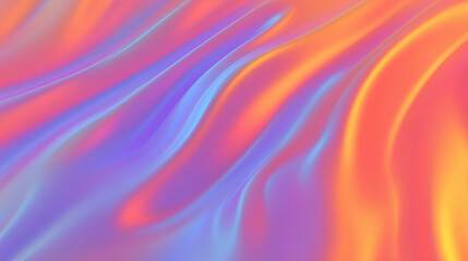 Obraz premium A mesmerizing abstract image featuring shimmering, iridescent waves of neon colors. 