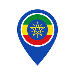 Ethiopia flag location icon