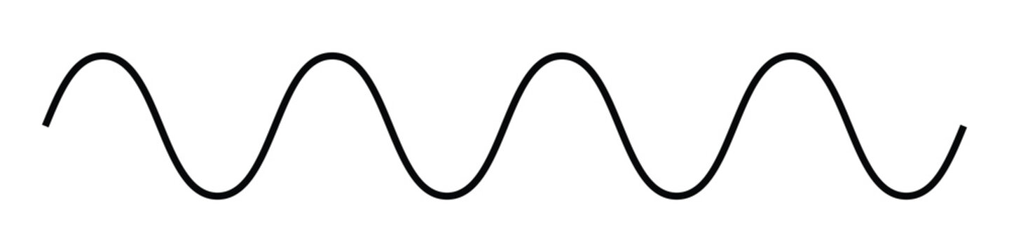 Sinusoidal wave signals. Parts of a wave. Scientific resources for teachers and students. Four periods. Sine wave vector illustration.
