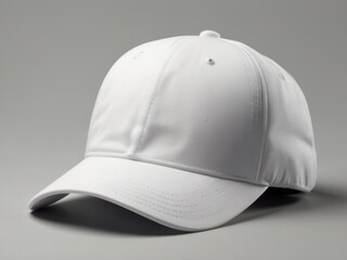 Fototapeta premium White baseball cap isolated on white background. Baseball cap mockup design