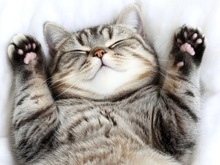 Soft Sleeping Cat with Relaxed Expression