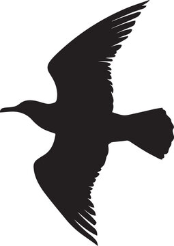 black seagull soaring silhouette clip art preview