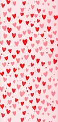 Pink and red hearts pattern