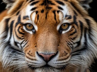 Fototapeta premium Portrait photo of an tiger. Close-up of an tiger eye's. Amazing scene of wild animals
