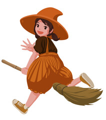 魔女の格好をした女の子