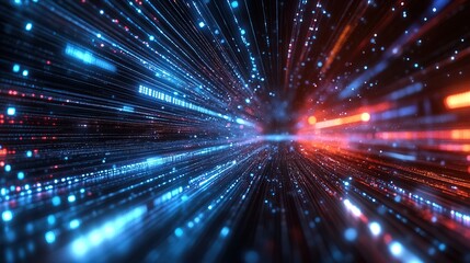 Fototapeta premium Fast network data transfer technology