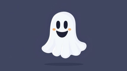 Obraz premium Embrace the spooky season with a fun ghost design that brings an enchanting flair to your Halloween festivities.