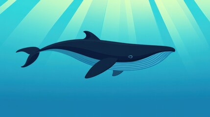 Obraz premium Immerse in vibrant aquatic hues and playful textures, revealing the tranquil charm of oceanic wonders and marine life.