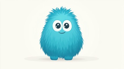Obraz premium Dive into a vibrant world with this cartoon monster, sparking joy and creativity for kids and adults alike in a flat design.