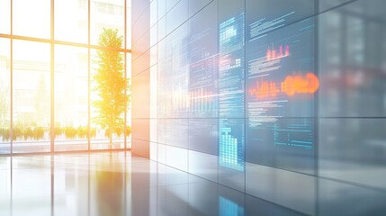 Modern Project Management Flowcharts and Analytics in Bright Workspace with Natural Light