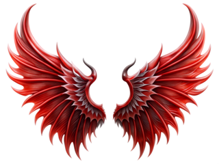 Devil wings on transparent background