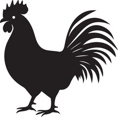 silhouette of a rooster