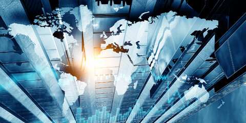 Global financial markets concept.. Mixed media