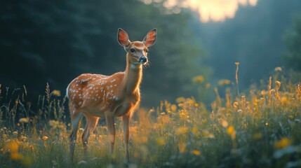 deer in the woods