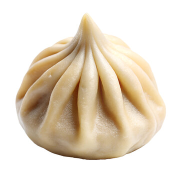 Fresh steamy modak dumpling isolated on a white background, png