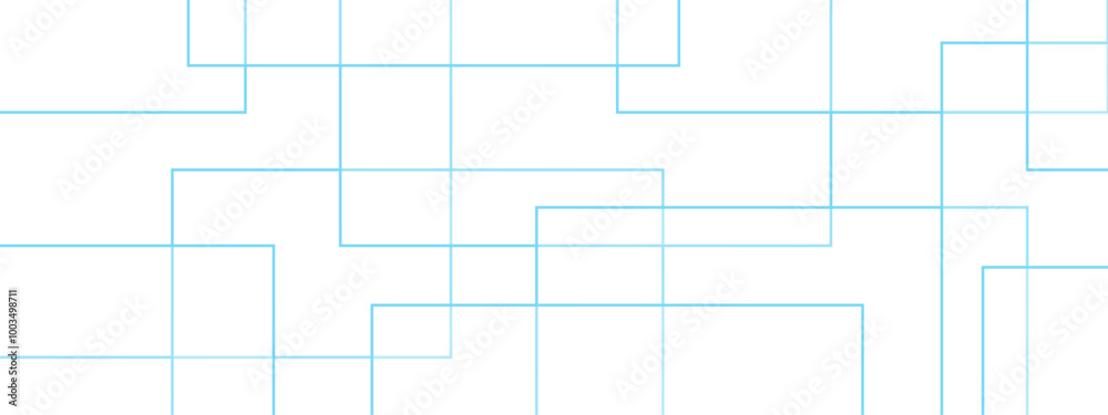 Leinwandbilder Abstract colorful geometric pattern square and random lines triangle shape with  luxury concept. Geometric seamless lines with blue transparent material and squares shapes.