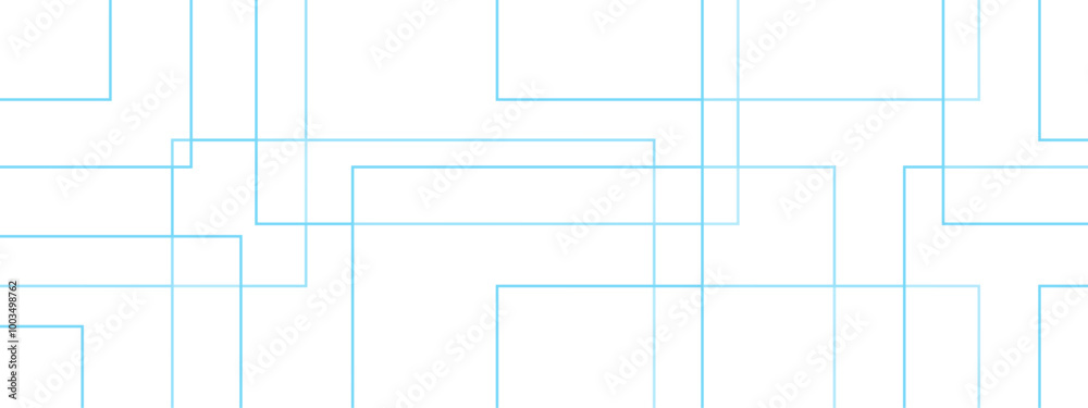 Leinwandbilder Abstract colorful geometric pattern square and random lines triangle shape with  luxury concept. Geometric seamless lines with blue transparent material and squares shapes.