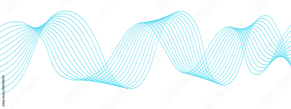 Aufkleber Glowing wavy flowing dynamic smooth future technology curve lines concept. Digital concept banner, flyer, cover, brochure, technology, science, data. Futuristic motion Curved wavy lines tech.