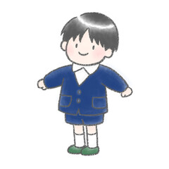 制服を着た幼稚園児の可愛い男の子