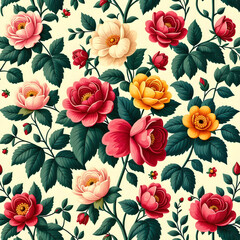 vintage wallpaper with flowers