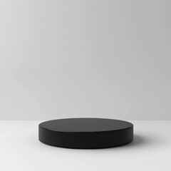Black round podium