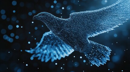 Obraz premium Digital Eagle in Flight