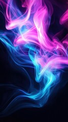 Fototapeta premium Abstract blue and pink smoke