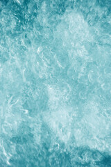 Fototapeta premium Abstract transparent water texture, bubbling clear water as textured background, purity and beauty of nature, natural ripples and waves on white turquoise aquatic surface, nature environment