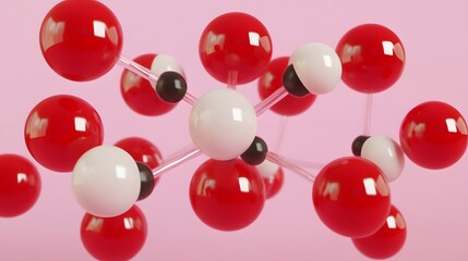 3D Molecular Structure Abstract Background