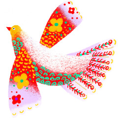 Bird Collection of cute winter birds