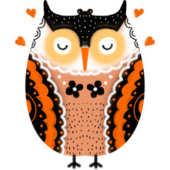 Bird Collection of cute winter birds