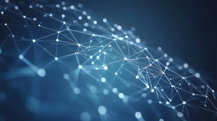Obraz premium Abstract Blue Network Connection Background