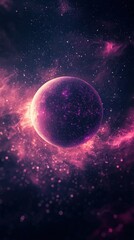 Obraz premium Purple planet in space