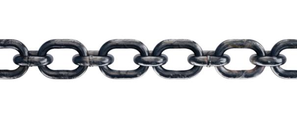 Steel chain isolated on transparent background