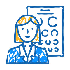oculist doctor doodle icon sketch vector. oculist doctor sign. isolated symbol illustration
