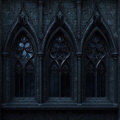 Obraz premium Gothic architecture, dark stone.
